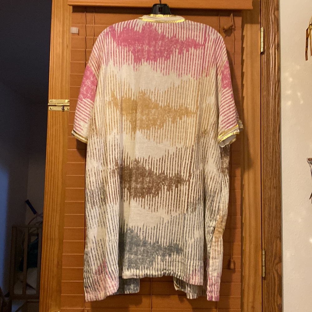 Soft Surroundings Metallic Ribbed Kimono